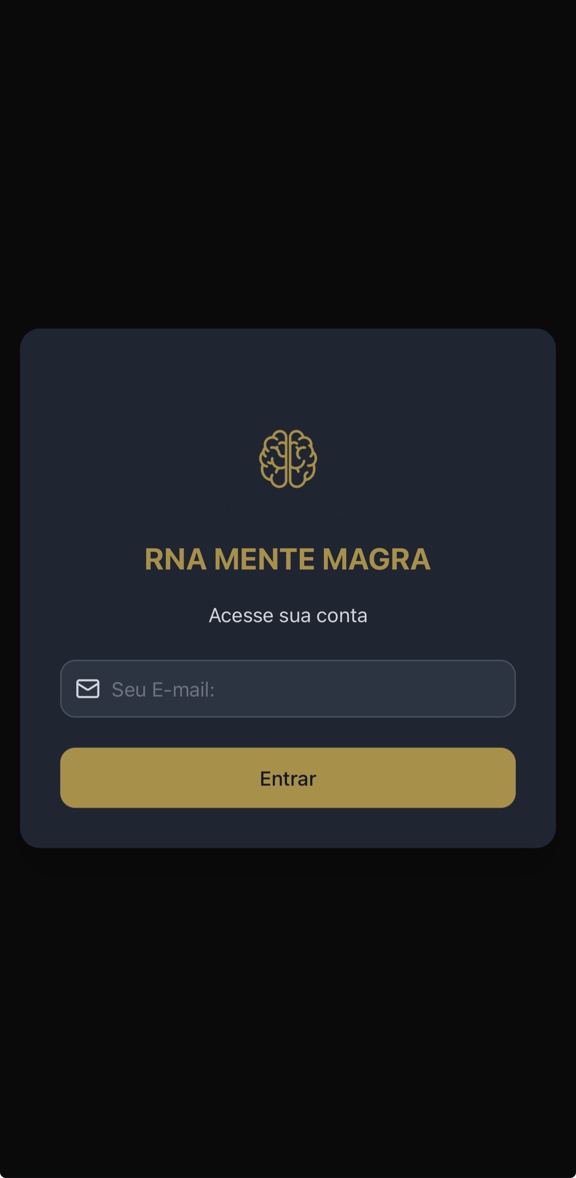 Login da plataforma